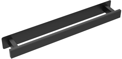 Ibergrif M34457B Toalleros Adhesivo 40CM, Dos métodos de instalación (Adhesivo y Perforación),Toallero para Baño Toalleros Barra Sin Taladro, Acero Inoxidable, Negro