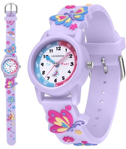 Timever Analogue Kids Watch for Boys Girls, Waterproof Childrens Quartz Watches with Adjustable Rubber Strap, Time Teacher Outdoor Sport Kids Watch for Toddlers & Kids Age 3-10