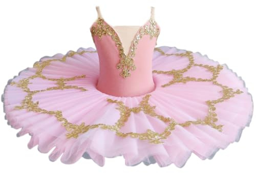 Flicka Svansjön Balett Tutu Kjol Baletttävlingskostymer | V-ringad linne med trikåer och danskläder för ballerina, gymnastik, spaghettiband, ärmlös dansoutfit