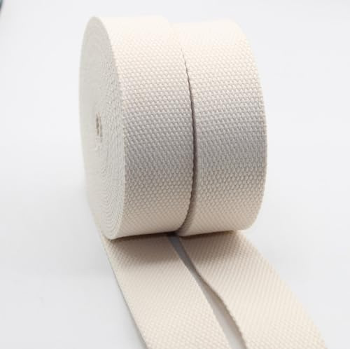 5 m Sangle Coton Lourd épais Ecru (14) 3cm
