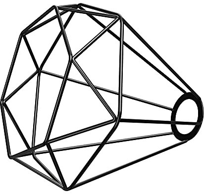 ledscom.de Käfig-Lampenschirm, schwarz, 200mm Ø