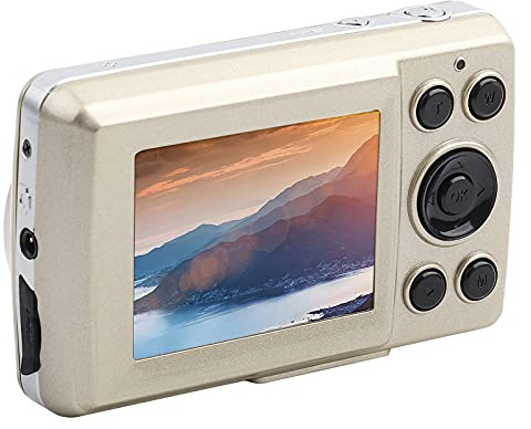 Digitalkamera, 16MP 720P 30FPS 16X HD digitalkamera för barn zoom kompaktkamera 2,4 LCD digitalkamera för barn tonåringar (guld)