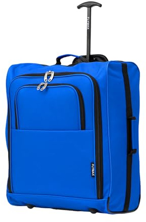 FLYMAX Easyjet 45x36x20 Carry on Suitcase Approved Underseat Cabin Bag Case Lightweight Hand Luggage 1.3kg 33L Blue