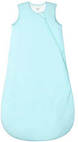 Supersoft Rayon Made from Bamboo Sleep Sack 12-18 Months 1.0 Tog Toddler Sleep Sack Baby Wearable Blanket with 2-Way Zipper Unisex Sleeping Bag for Babies All-year-around - Blue