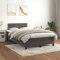 KOIECETA Boxspringbett mit Matratze Polsterbett Bett Hotelbett Einzelbett Bettrahmen Bettgestell Lattenrost Schlafzimmerbett Dunkelgrau 120x200 cm Samt