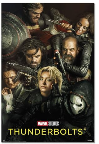 Grupo Erik Poster Kunstdruck Marvel Thunderbolt Poster Deko Wohnzimmer oder Deko Schlafzimmer - Deko Zimmer - Größe 61 x 91,5 - Offizieller Thunderbolt Fanartikel