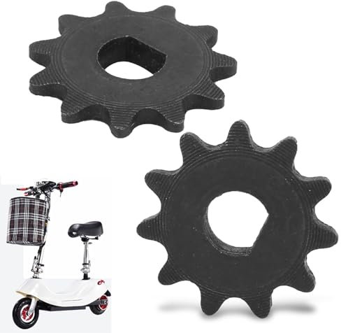 Sprocket de moteur de scooter, 2pcs 11t 25H Sprocket de chaîne métallique 11 dentes pignon à haute vitesse d Trou Motor Gear accessoires pour vélo de scooter électrique