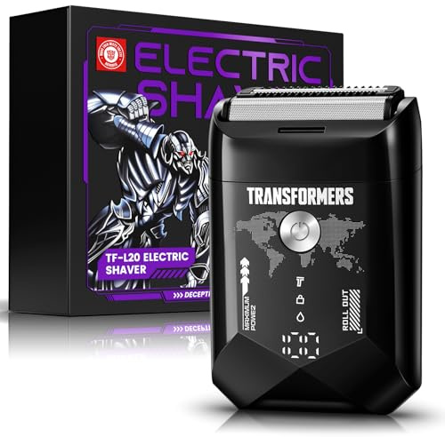 Transformers Electric Foil Shaver for Men：Portable Electric Razor for Face