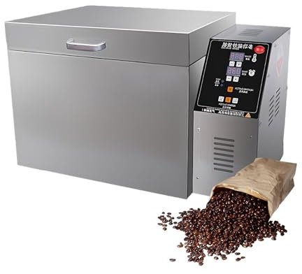Kafferost För Nötter Kafferostmaskin För Nötter Och Spannmål, Hemmabryggare För Kaffe, Automatisk Bönrostmaskin Med Roterande Trumma Och Stor Kapacitet(1.5KW)