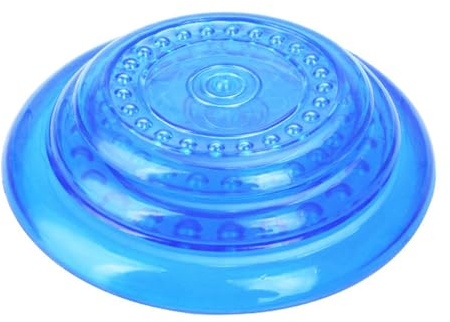 ifundom Juguete Disco Volador para Perros Medianos Azul, Plato Arrojadizo Resistente para Entrenamiento y Juego al Aire Libre, Adecuado para Cachorros y Perros Grandes