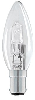 4Pack 28W SBC Eco Halogen Saver Candle Lamp Bulb Small Bayonet B15 28W 240V Clear 370 Lumens Warm White