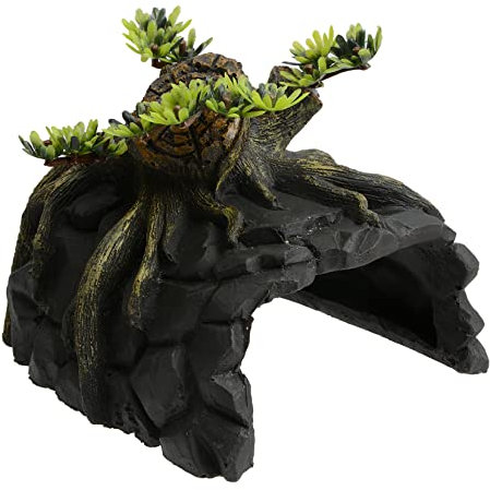 Saim Schildkröte Basking Plattform Groß Reptilien Ramp Terrarium Aquarium Rock Dekoration Zubehör Für Schildkröte und Gecko Hideout