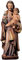 JS Garten Deko Heiligenfigur Heiliger Josef H 12 cm Josef mit Jesuskind und Lilie Holzfigur Statue aus Ahornholz von Dolfi