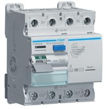 Disjoncteur FI 4p 10kA 63A 30mA TypB HAGER CDB663E