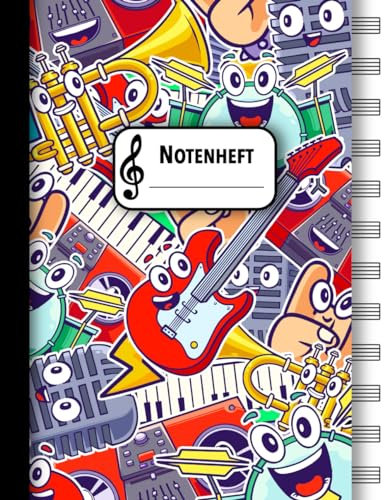 Notenheft: 110 Seiten nummerierte Seiten mit Anfangsindex | 12 Notenzeilen pro Seite | DIN A4 |