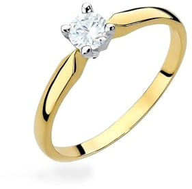 Sakrami Anillo Solitario Oro Fiaba. Joya con Caja Personalizada. Idea de Regalo para Mujer o Chica, ideal para Compromiso, Aniversario u Ocasiones Especiales + Estuche de regalo (10)