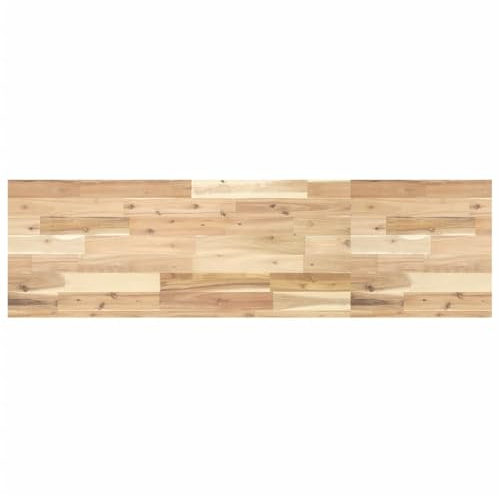 vidaXL Waschtischplatte, Tischplatte für Aufsatzbecken, Holzplatte Badezimmer Unbehandelt, Ersatztischplatte Arbeitsplatte, 140x40x4cm Massivholz Akazie