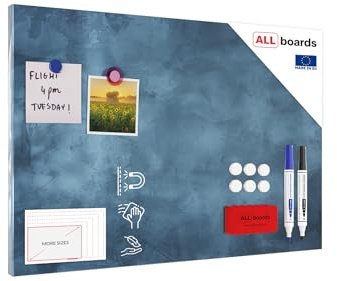 ALLboards Magnetic METALboards, Cloudy Sky 60×40 cm + a Set of Accessories Included