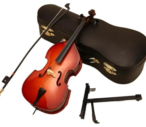 Musikinstrument Dekoration Modell 8/10/14/16/20/25 Cm Mini Kontrabas Miniatyr Kontrabas Musikinstrument Dekorativa Utsmyckningar Modell Display(10cm)
