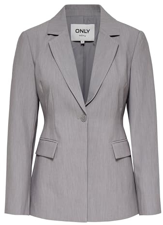 Only Onlraven Life L/S Hourglass Blazer TLR da Donna, Melange Grigio Medio, 42