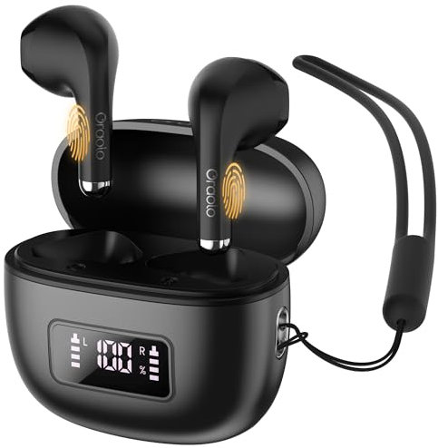 Auriculares Inalámbricos, Auriculares Bluetooth 5.4 In Ear Audifonos Inalambricos con 4 ENC Cancelacion de Ruido Mic, 50H HiFi Estéreo Cascos, Control Táctil IPX7 Impermeable para iPhone Android iOS