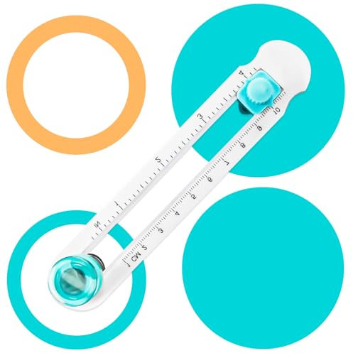 TenaLucy Coupeur de Papier Circulaire,2-20cm Cutter Circulaire Réglable Cutter Rotatif Decoupe Papier Coupeur de Cercle Réglable Multifonctionnel Massicot Scrapbooking Rotary Circle Cutter,Artisanat