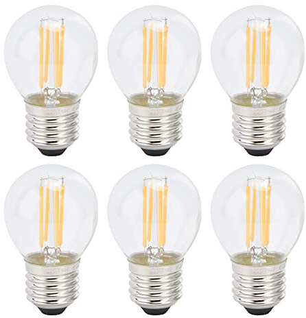 Spacnana 6W LED -glödlampa, Spara Pengar med -glödlampa för Hem, Dimbar Varm Filamentlampa