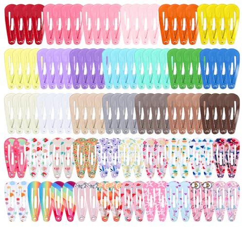 Obeoby 120PCS Toddler Hair Clips, 1.2Inch Mini Hair Clips for Baby Girls Toddlers kids Hair Accessories Small Tiny Cute Barrettes Holiday Birthday Gifts (40 Colors)