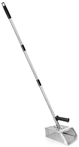 Pala per metal detector, pala per metal detector in acciaio inossidabile da 51 pollici con manico lungo regolabile, per setaccio per sabbia cava e staccabile per giardino sulla spiaggia | Access