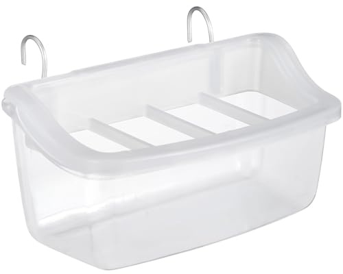 Luxshiny Ciotola per Cibo Uccelli in Plastica per Gabbia, Facile da Pulire da Fissare, per Piccioni e Pappagalli, Mangime Antigoccia per Alimentazione Sicura