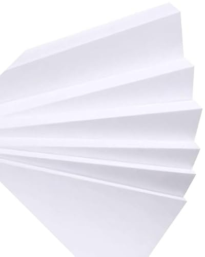 Skum bräda, Paket med 5 5 mm vita PVC-skumskivor Flera storlekar for hantverk(0.5x10x10cm)