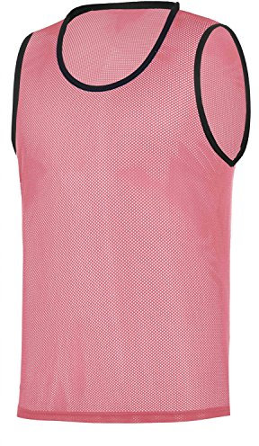 RHINOS sports Premium Trainingsleibchen | Größe 152 | Pink | Markierungshemd für Sport, Fußball, Handball | Für Kinder