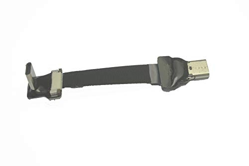 Lätt smal platt mjuk FFC USB C FPV band USBC-kabel USB Type-C 90 graders vinklad hane till USB Type-C rak honbehållare för synkronisering och laddning svart (5 cm)