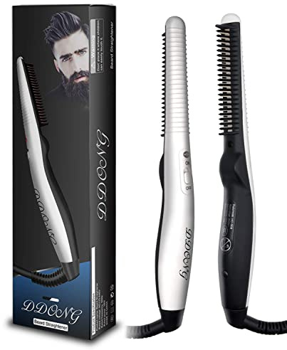 Beard Straightener Comb for Men,Hair Hot Comb,Quick Electric Heated Beard Brush Styler,Travel Portable Styling Comb beard iron, Multifunctional Straightening Brush