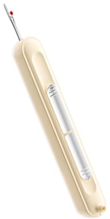 Seam Ripper - 2-in-1 Retractable Sewing Seam Ripper Tools - Ergonomic Seam Ripper, Thread Remover Tool, Needle Threader for Removing Threads