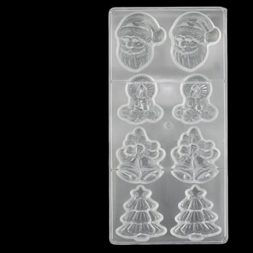 Binwat Chocolate Candy Mold PC Polycarbonate Chocolate Making Mould (Christmas Series)
