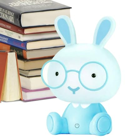 Zetqhuu Veilleuse Lapin, Porter Des Lunettes Lampe De Nuit Lapin Pour Table De Chevet - Veilleuse, Lampe De Table Pour Chambre D'enfant, Lampes De Chevet, Lampe De Nuit Mignonne