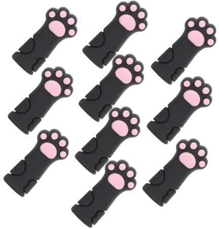 TOGEVAL 10 Piezas de Silicona para Herramientas de Uñas Fundas de Tijeras para Cutículas con Diseño de Pata de Gato de Cubiertas Elásticas Reutilizables para Manicura y Pedicura Protección