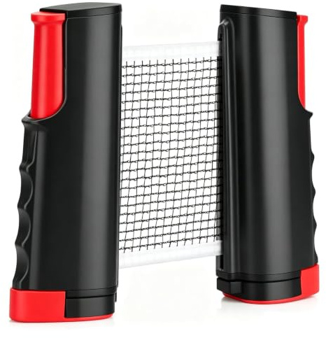 unbholkk Filet de tennis de table extensible pour toutes les tables, portable, pour l'extérieur et l'intérieur, pinces antidérapantes pour filet de ping pong, longueur maximale 170 cm