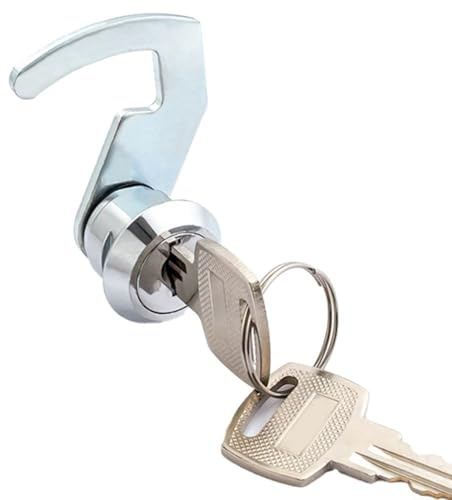 Drivstraw Cerradura de leva para cajón de efectivo, aleación de zinc de clip rápido con cilindro de codificación segura, compatible con cajones POS, armarios de metal, cajas de vuelo, taquillas y (A)