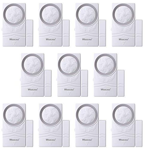 WSDCAM Door and Window Alarm for Home Wireless Alarms Security System Magnetic Alarm Sensor Close Door Reminder Loud 110 dB, 4-in-1 Mode Window Alarms 10 Pack