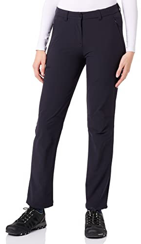 Schöffel Damen Pants Engadin1, strapazierfähige Damen Hose für Wanderungen, wasserabweisende Outdoor Hose mit sportlichem Schnitt, black, 23