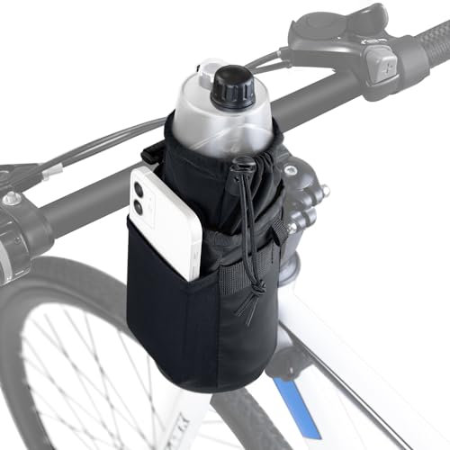 Nasjac Flaschenhalter Fahrrad - Getränkehalter Fahrrad ohne Schrauben wasserdichter Trinkflaschenhalter Fahrrad mit Schultergurt, multifunktionaler Fahrradflaschenhalterung für Mountainbike, Rennrad