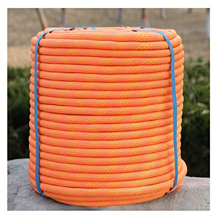 GXYAWPJ Seil Statische Kletterseil 10mm Außen Abseilen Kabel (50m / 80m / 100m) 6 Farben erhältlich (Color : Orange, Size : 80m)