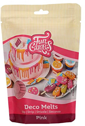 FunCakes Deco Melts Rosa - AZO Free 250 g, 1 Unidad