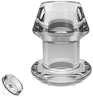 SeLgurFos Tunnel anale plug anale aperto con plug, espansore anale cavo per uomini e donne - dilatatore vaginale plug anale per giochi di clisteri (L-68 * 77mm)