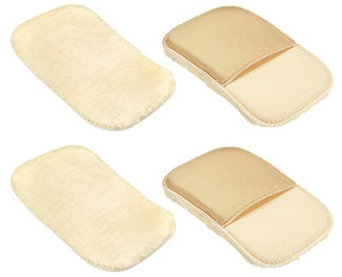 PATIKIL Shoes Polishing Gloves, 4 Pack Cleaning Shine Cloth for Leather Boots, Yellow