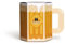 Happy Socks 3-Pack Wurst und Bier Socken für Damen und Herren, lustige bedruckte Geschenkbox mit verrückte Oktoberfest crew Socken Größe 41-46