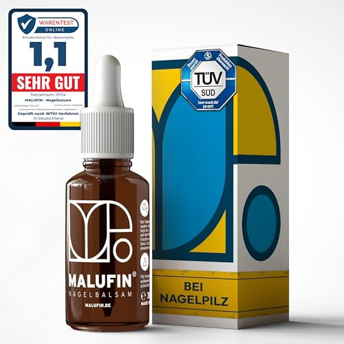 Malufin bei Nagelpilz wirkt in der Matrix – revitalisierende Nagelpflege mit Fruchtsäuren und Essigsäure – bei verfärbten, gelblichen & strapazierten Nägeln, sanft & effektiv (30 ml) Preishammer!