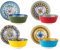 HENXFEN LEAD Insalatiera in porcellana, per 4 persone, set di ciotole per ramen, dessert, zuppe, muesli, pasta, stile bohémien